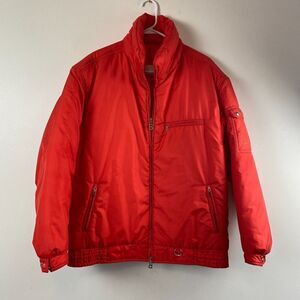 Vintage Bogner Puffer Jacket Sz 44 Large Ski Puffer Made In USA Red 80s Bright